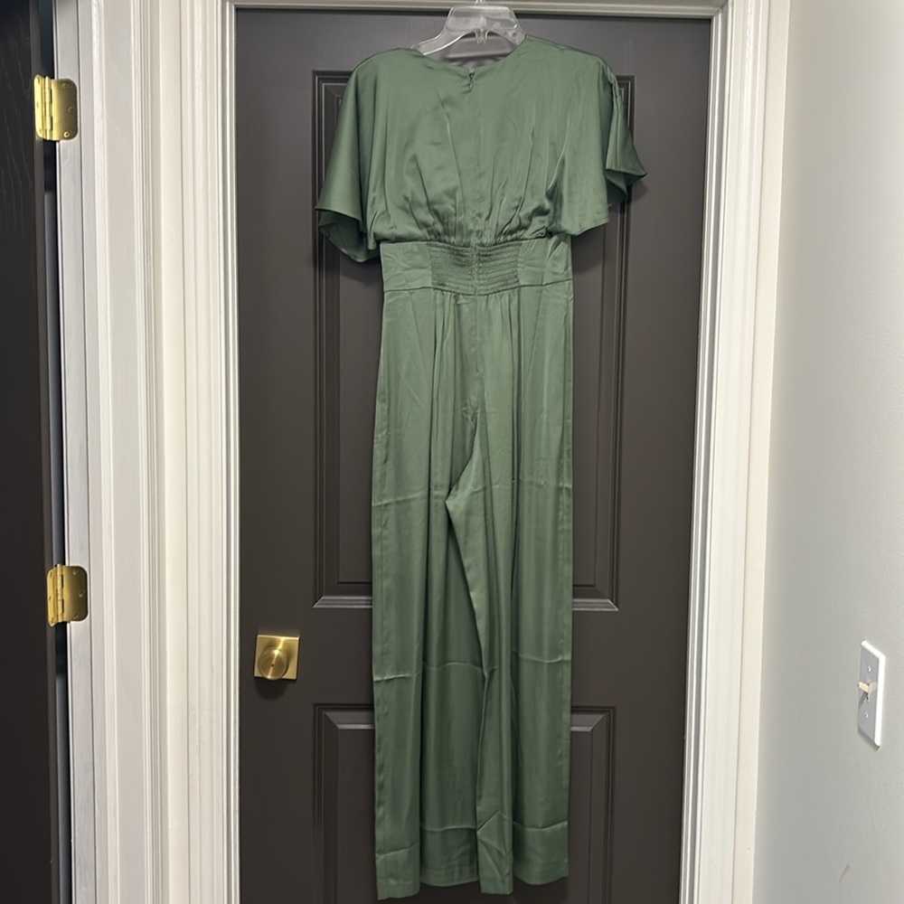 Abercrombie & Fitch Angel Sleeve Satin Jumpsuit XS NWT - Picture 9 of 12